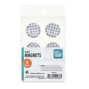 Pen+Gear Glass Magnets, 6 Count